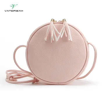 Funny Circle Planet Women Handbag Party Crossbody Tassel Fashion Messenger Bags Solid Pink Black Mini Cute Shoulder Bag