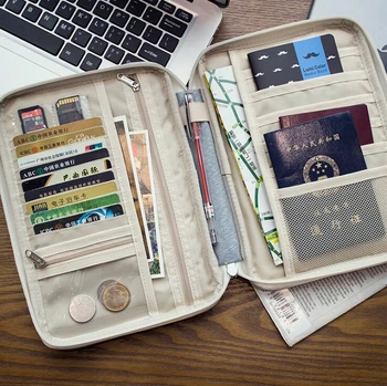 Multifunctional Travel Passport Cover Holder Short Women Wallet Bag Card Holder Travel Storage Purse Handbag For Men