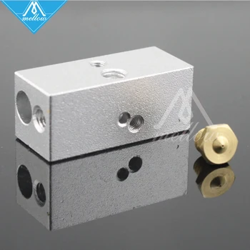 All-metal Multi-extrusion 2 in-1 out Cyclops Aluminium Heater Block Multi Color Nozzel 1.75mm For 3D Printer
