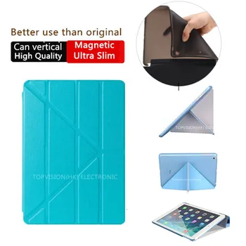 Nice hard & flexible tpu silicone soft back leather smart case for apple ipad pro 9.7 cover case slim magnetic thin = 360 rotate