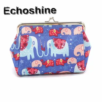 2016 popular Women Lady Retro Vintage Elephant Small Wallet Hasp Purse Clutch Bag gift wholesale carteira