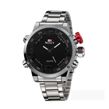 2016 New Quartz Mens Luxury Army Sport Wrist Watch Waterproof Analog Quartz Watches Stainless Steel Sport Wrist Watches