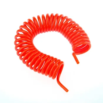 PU tube pneumatic hose OD6mm ID4mm Polyurethane Spiral 3M Spring tube Red Without connectors
