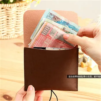 Retro Classic Coin Purse female iron tower Suede leather elastic rope Hasp zero purses ladies bolsas credit card small wallet