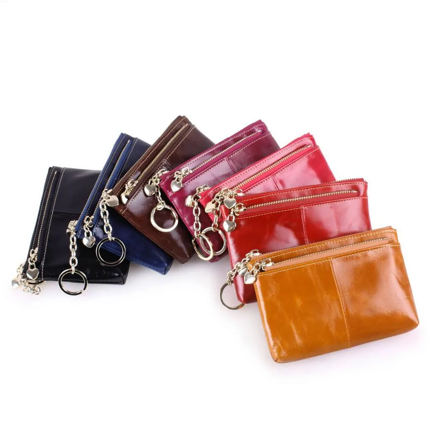 Genuine leather kids small wallet men coin case slim travel wallet children change purse bags for boys birthday gifts key holder