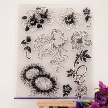Flowers scenery Transparent Stamp Variety Of Styles Clear Stamp For DIY Scrapbooking Photo Album wedding gift RM-089