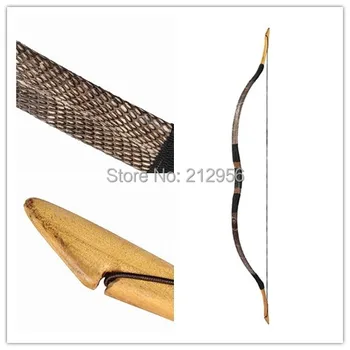 Longbowmaker Hunting Longbow Brown Snakeskin Hungarian Style Archery Recurve Bow 20-60LBS H1ZS