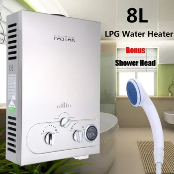 2018 New Fast Flue Type Delivery Time Limited 8 Liter Lpg Bottle Gas Propane Tankless Instant Hot Water Heater Lcd Ce Approved
