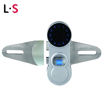 Biometric Electronic Lock Digital Fingerprint, Password, Touch Screen Keypad Keyless Smart Entry For Glass Door L&S L16024BS