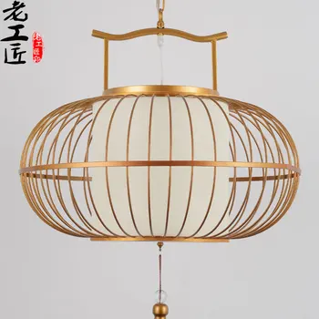 New 30-60CM Chinese restaurant Antique Iron Cage lamp pendant lights Hotel La teahouse entrance Club Creative birdcage lamps