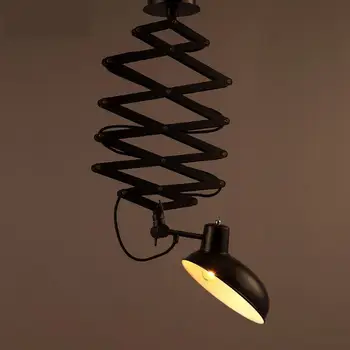Salon Black suspension up & down Lamp Restaurant Antique flexible pendant Lights Lamparas Warehouse Industrial cafe Light E27