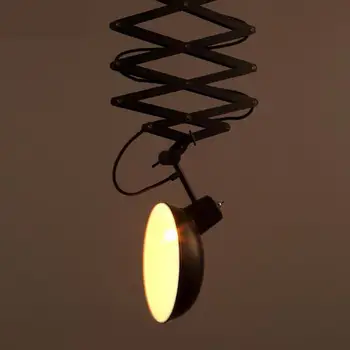 Salon Black suspension up & down Lamp Restaurant Antique flexible pendant Lights Lamparas Warehouse Industrial cafe Light E27