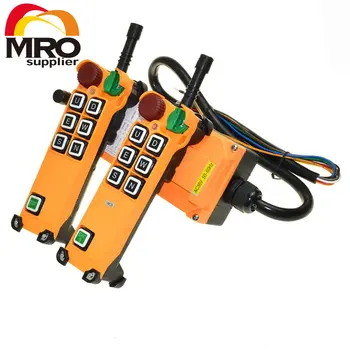 OBOHOS 6 Channel 1 Speed 2 transmitters Hoist Crane Truck Radio Remote Control System with E-Stop XH00064