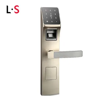Biometric Electronic Door Lock Fingerprint, Password, RFID Card, Key Touch Screen Digital Code Lock L16034PN