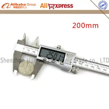 602 All metal Accurately Measuring Stainless Steel High Precision Digital caliper Calipers Metric conversion 0-200mm Caliper