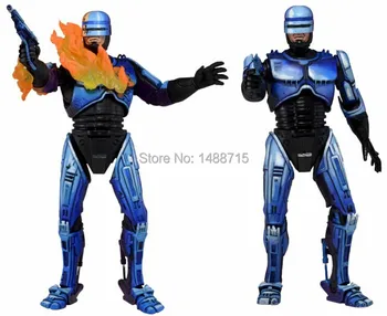 New Hot Sci-Fi Film Game Robocop VS Terminator NECA Series 2 Battle Damaged & Flamethrower 18CM Action Figure Toys Box
