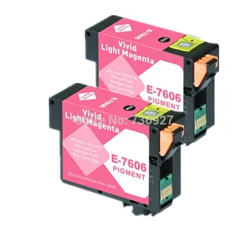 2 Light Magenta NEW Compatible ink Cartridge T7606 full pigment ink For Epson SURECOLOR SC-P600 inkjet printer with ARC chip