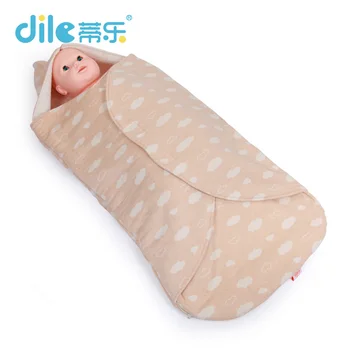 Dile winter Infant swaddle wrap Cotton Baby swaddling Blanket Kids Sleeping Bag Receiving Blankets with hooded