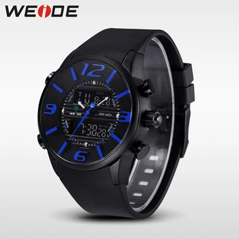 WEIDE Men's Quartz Digital Watch Men Sports Watches Relogio Masculino Relojes LCD Military Waterproof Wristwatches / WH3402