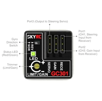 SKYRC Gyro GC301 For EP RC Drift Touring F1 Car On Road #SK-600068-01