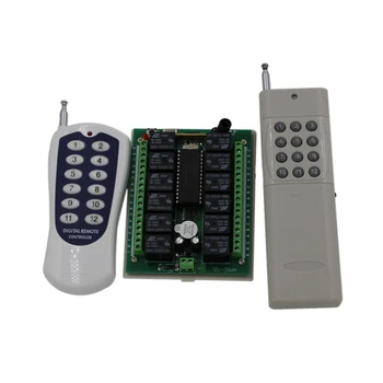 RF 12v wireless remote control switch,12 Channel switches Transmitter Remote Control 315MHz SKU 5031