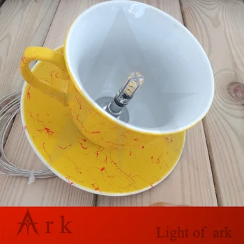 1PCS small Simple modern teapot / Tea cup Pendant lights restaurant / passage / bedroom / kitchen light ceramic lamp lighting