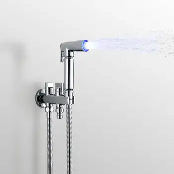 Superfaucet LED Sprayer Shower Spray Gun Shower Hand Held Bidet Spray Bidet Toilet Sprayer HG-3306-2