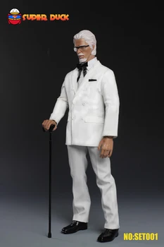 1/6 scale doll model Fried chicken Grandpa white hair Christian Bale.12