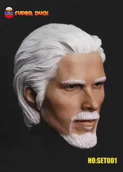 1/6 scale doll model Fried chicken Grandpa white hair Christian Bale.12