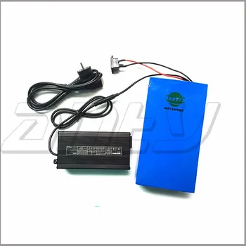 2000W High Capacity 50Ah 48V eBike Battery Built-in 70A BMS With 54.6V 10A Charger Lithium Bicycle Battery 48V