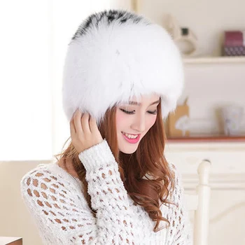 The new female fox fur hat warm winter leather hat millinery fashion