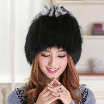 The new female fox fur hat warm winter leather hat millinery fashion