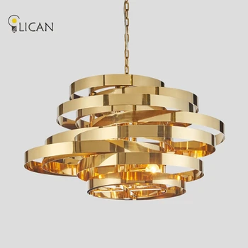 LICAN Modern gold Pendant lights Hardware Modern Pendant Lamp For Dining Kitchen Room Foyer Metal White Pendant lightings