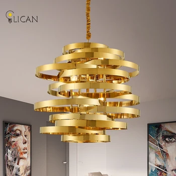 LICAN Modern gold Pendant lights Hardware Modern Pendant Lamp For Dining Kitchen Room Foyer Metal White Pendant lightings