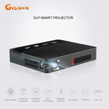 Gigxon - G601 mini smart DLP projector 1600 lumens Android 4.4 WiFi Bluetooth for classroom home cinema office RD-601 projector