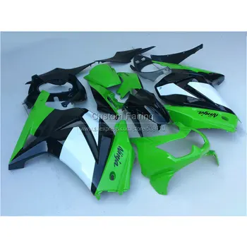 Injection molded Fairing kit for Kawasaki ninja 250r 2008-ABS fairings EX250 08 09 10 11 12 13 14 green white black set RR4