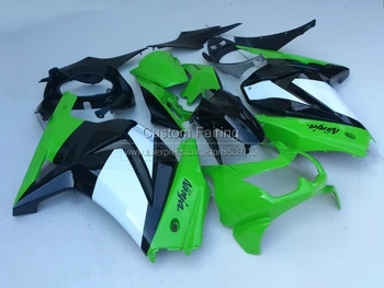 Injection molded Fairing kit for Kawasaki ninja 250r 2008-ABS fairings EX250 08 09 10 11 12 13 14 green white black set RR4