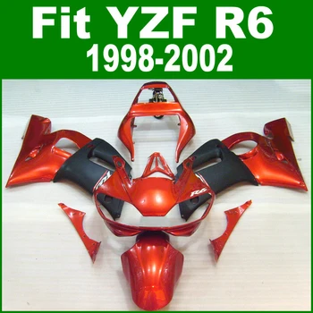 Red Fairings For YAMAHA R6 98 1998 2002 top-selling Fairing kit ( burnt orange ) ll06