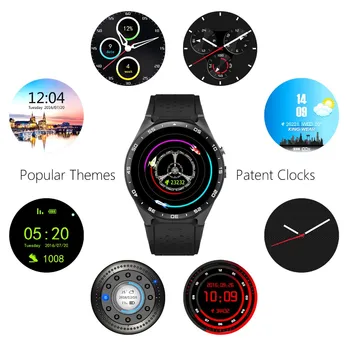 KW88 Quad Core Android 5.1 3G Smart Watch Phone Relogios Invictas Reloj GPS WCDMA Wifi Camera Playstore Bluetooth Smartwatch