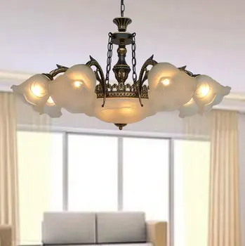 Multiple Chandelier wrought iron Shipping chandeliers Room Restaurant stores lamps American retro simple house iron lamp