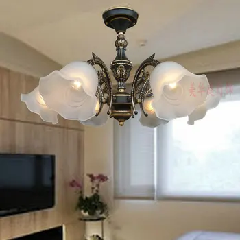 Multiple Chandelier wrought iron Shipping chandeliers Room Restaurant stores lamps American retro simple house iron lamp