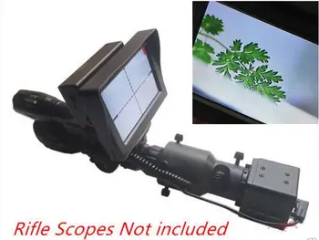 Day and night dual use Riflescope Add On DIY Night Vision Scope with LCD Screen and Laser Flashlight with 25mm Mount