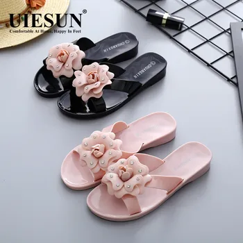 2017 Camellia Flower Summer Women's Slippers EVA Soft Woman Sandals Women's Shoes ZJ010