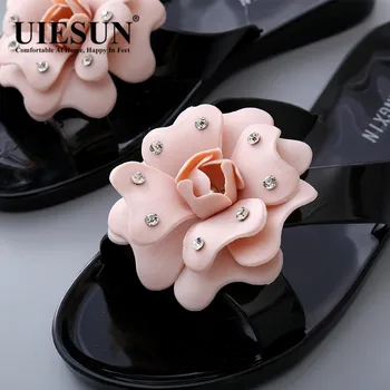 2017 Camellia Flower Summer Women's Slippers EVA Soft Woman Sandals Women's Shoes ZJ010