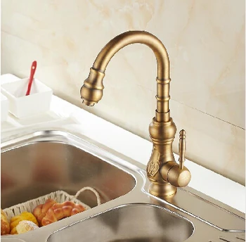 Antique bronze finish Kitchen faucets kitchen tap basin faucets single hand hot and cold wash basin sink faucet