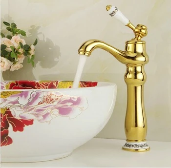 Gold bathroom faucet fashion vintage hot and cold Sink faucet wash basin mixer sink faucet mixer tap