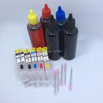 5*Dye ink + Refillable inkjet cartridge PGI-570 CLI-571 For Canon PIXMA MG5750 MG5751 MG5752 MG5753 MG6850 MG6851 MG6852 MG6853