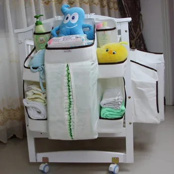 Munchki1 baby diapers bedside storage bag & M-unchkin Diaper Change Organizer / Baby Bed Hanging Storage Bag Crib Organizer 51cm