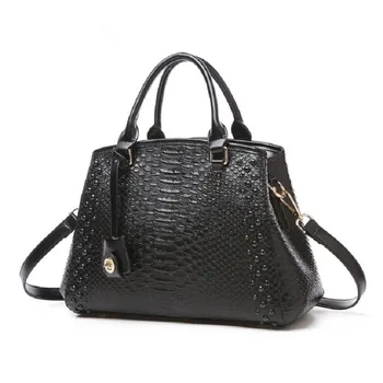 2017 Fashin Women Bag Genuine Leather Allogator Shoulder Handbag Elegant Famous Brand New Vintage Messenger Luxury Ladies Bolsa