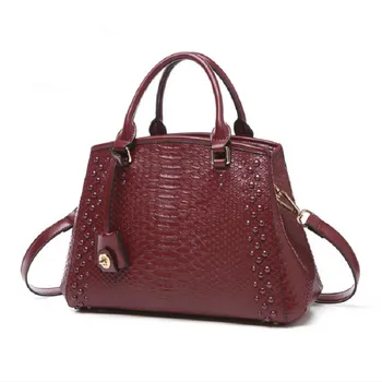 2017 Fashin Women Bag Genuine Leather Allogator Shoulder Handbag Elegant Famous Brand New Vintage Messenger Luxury Ladies Bolsa